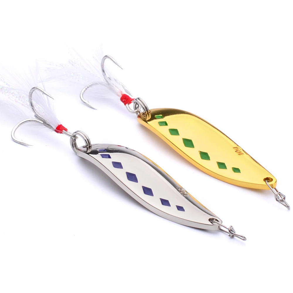 PROBEROS 1pcs Spinner Bait Gold/Silver S-type leech 5g-7g-10g-15g-20g-28g Metal Lure Sinking VIB Spoon Fishing lure Wobbler dw39