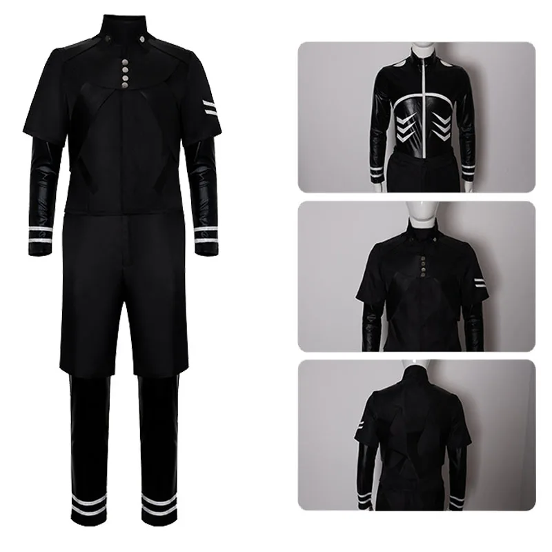 

Костюм для косплея Канеки Кена на Хэллоуин 2026: Комплект боевой формы из 2-го сезона «Токийский гуль» для мужчин, парик и головной убор для аниме-фестивалей и ролевых игр