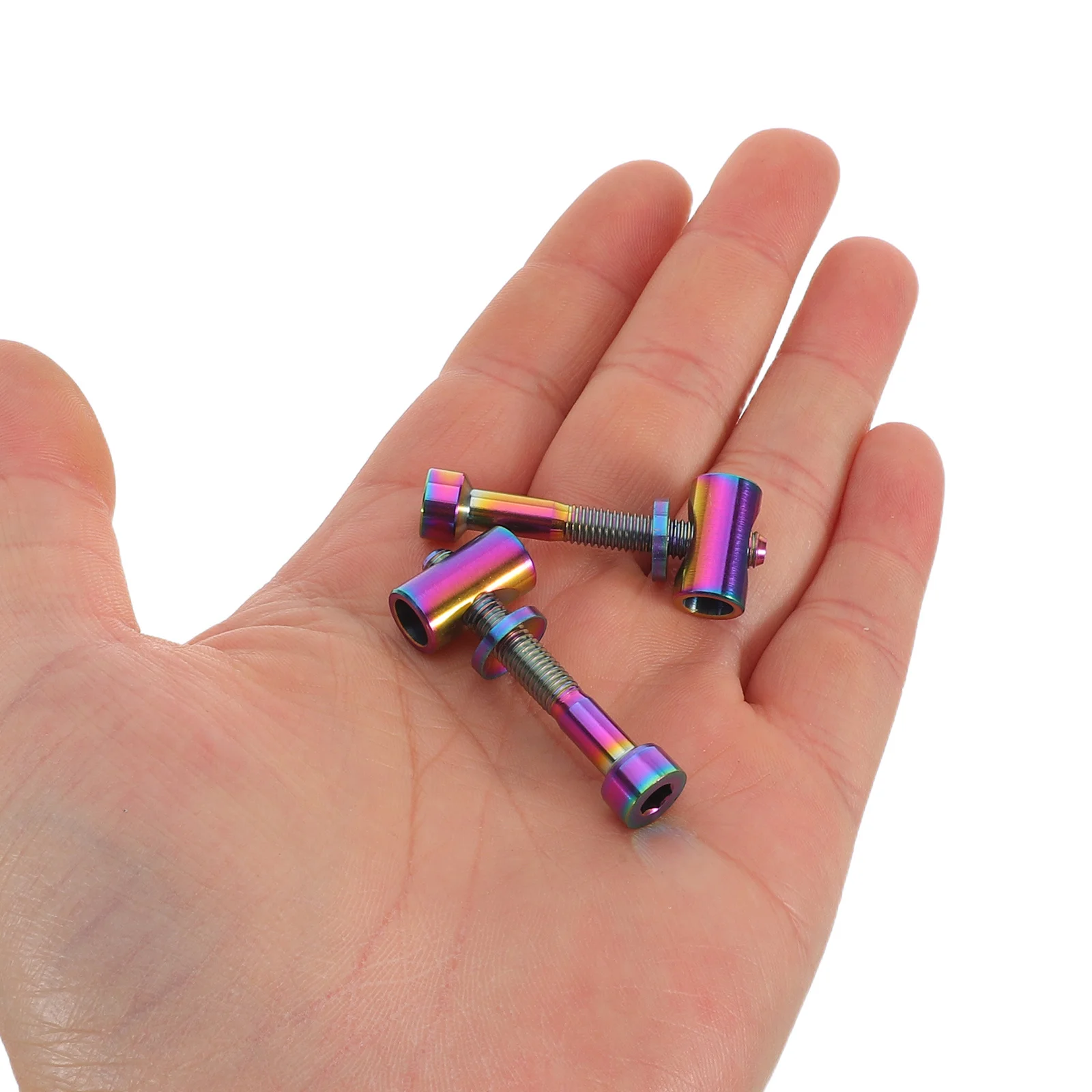 

2Pcs Titanium Alloy Bike Seatpost Screw Bolts M5x35 Precision Machined Fixed Seat Clamps Lightweight Durable for Mountain Bikes