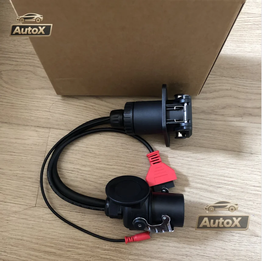 Auto X Adapter Cable EBS ISO 7638 OBD2 Trailer Diagnostic for Bosch ,for Autel, for Autocom and Other Truck Vehicles