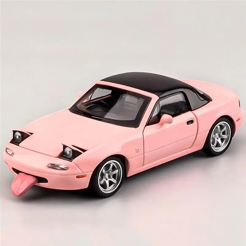 

Модель автомобиля A71Z MX-5 в масштабе 1/32, литая под давлением, со звуком и светом, открывающимися дверями, миниатюрный коллекционный автомобиль, подарок для детей и мальчиков