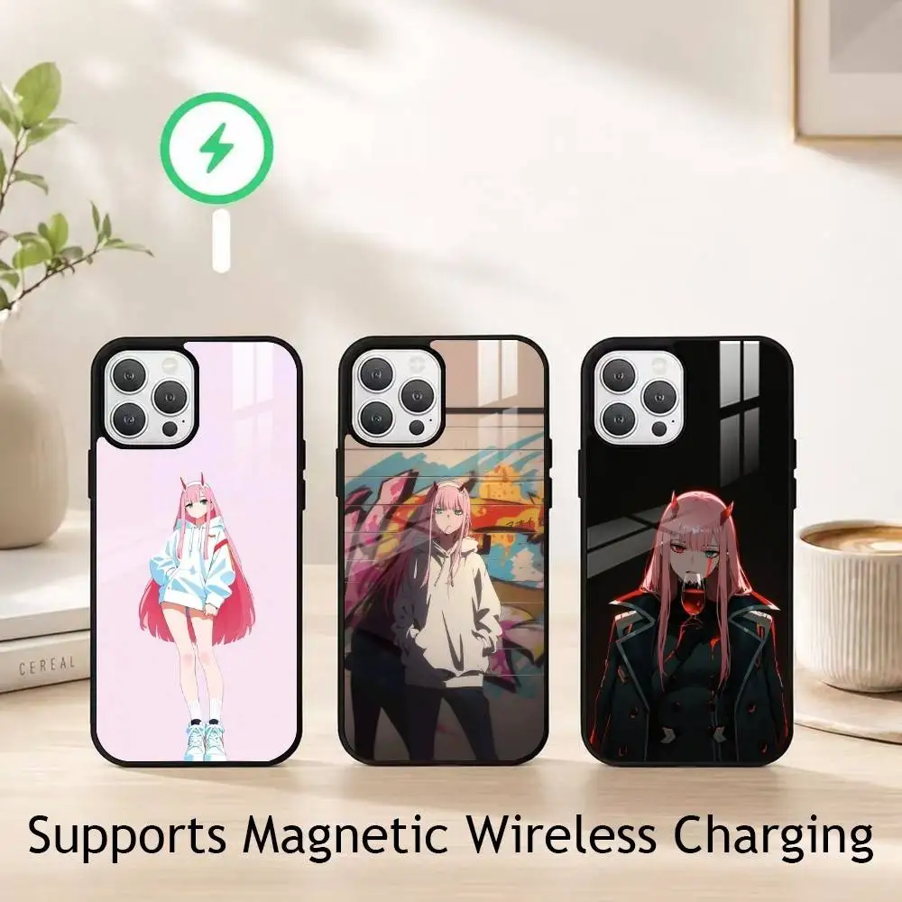 

Daring in the Franxx 02 Phone Case For iPhone17,16,15,14,13,12,11 Plus,Pro Allows magnetic wireless charging