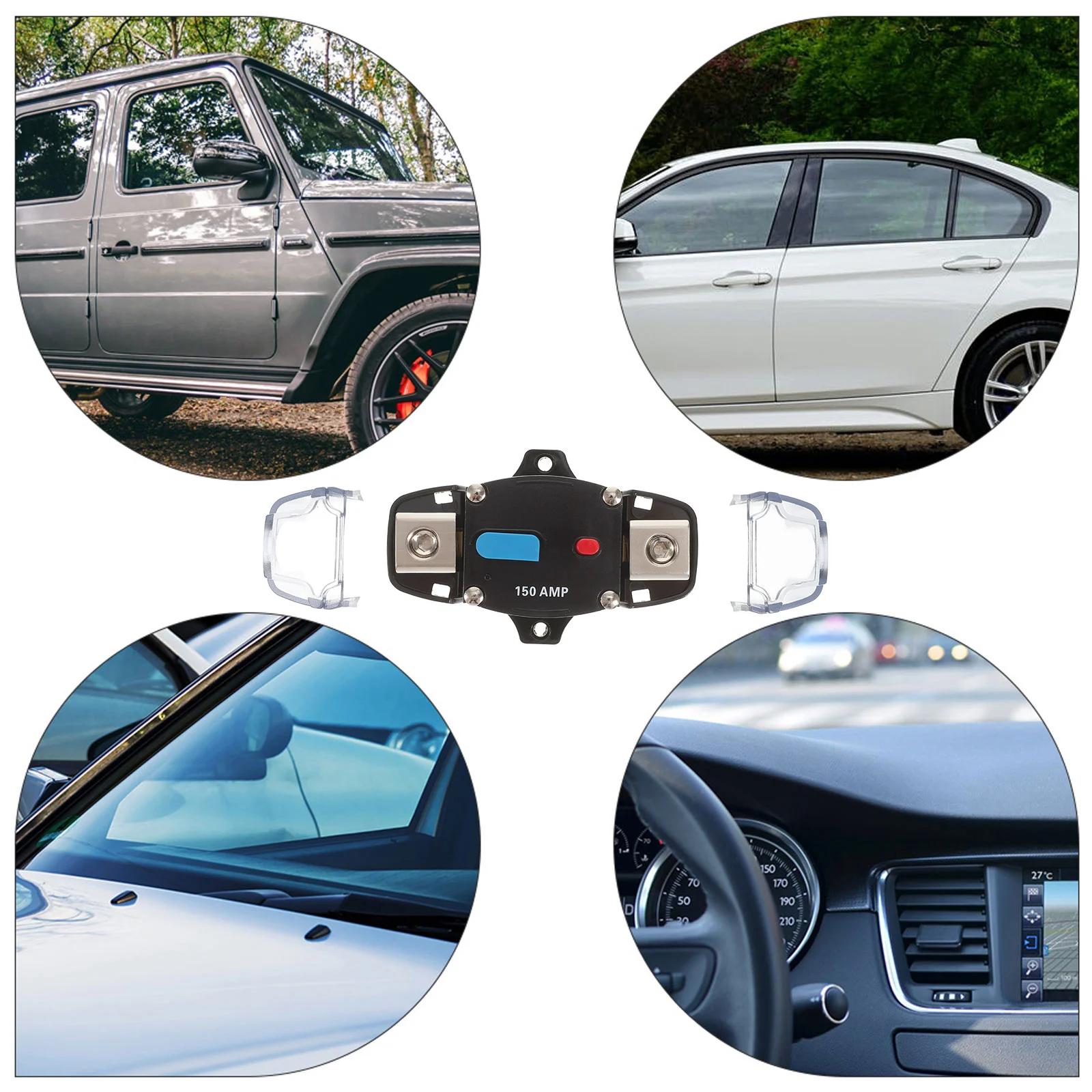 

150 Amp Circuit Breaker Manual Reset For Car Boat Rv Automotive Audio Video Protection Overload Short Circuit