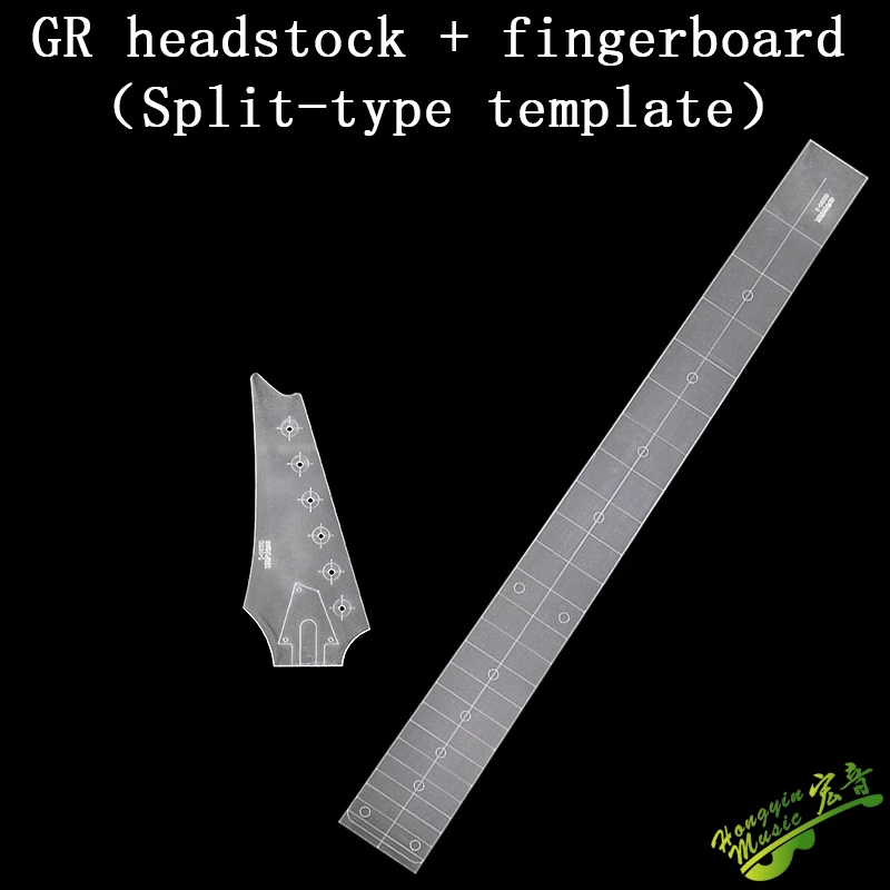 ST TL GR نمط الغيتار الكهربائي غراب الرأس + لوحة الأصابع سبليت قالب الرقبة قالب أكريليك شفاف قوالب صنع الجيتار #3