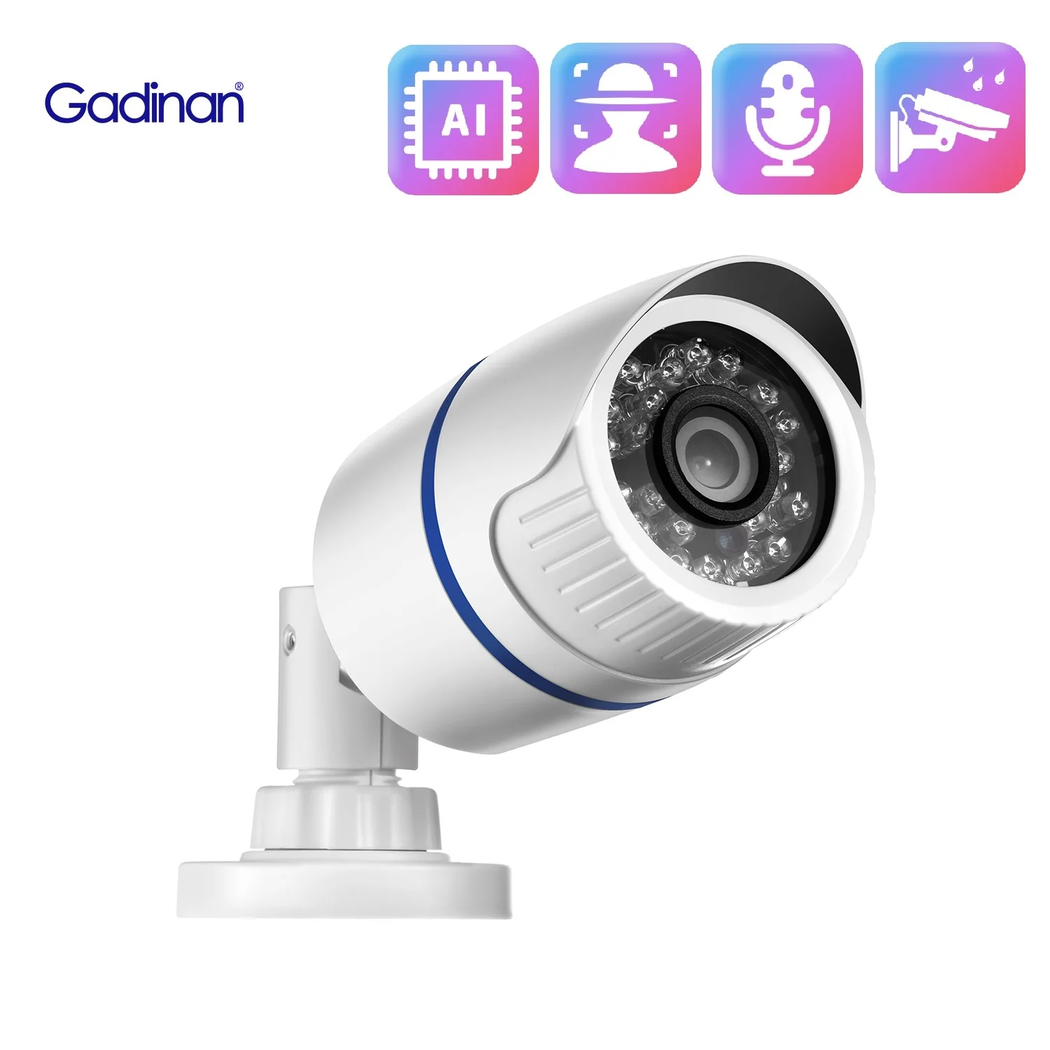 gadinan hd 4k 8mp camera bala ip deteccao de rosto 4mp 5mp visao noturna infravermelha cctv camera de vigilancia de rede alertas de e mail 01