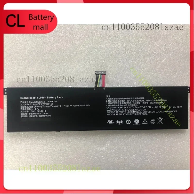 

Q Новый оригинальный аккумулятор R15B01W для ноутбука Xiaomi Mi Air 15,6 дюйма Pro GTX I5 I7