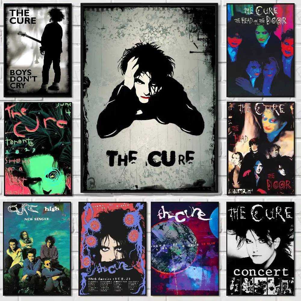 Rock Band THE C_CURE Poster Sticker Vintage Movie Posters Print Waterproof Wall Art For Living Room Bedroom Home Decor