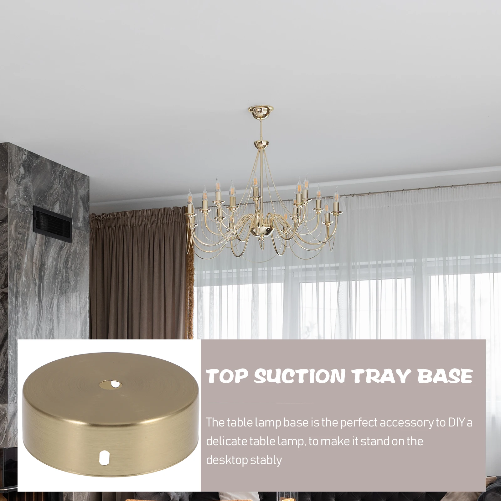 

Ceiling Tray Base Round Metal Lamp Stand 60x30mm Thick 1.0 Iron Table DIY Office Supplies Lamp Base Bedroom Living Room