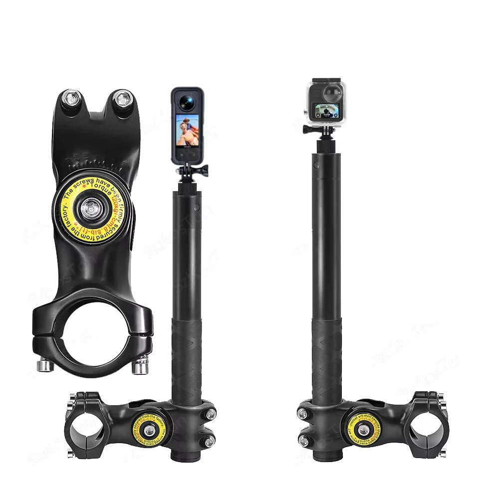 

Motorcycle Bicycle Selfie Stick Monopod Mount Handlebar Bracket for Insta360 X5 X3 X4 GoPro Hero 13 12 11 10 9 8 DJI Accessories