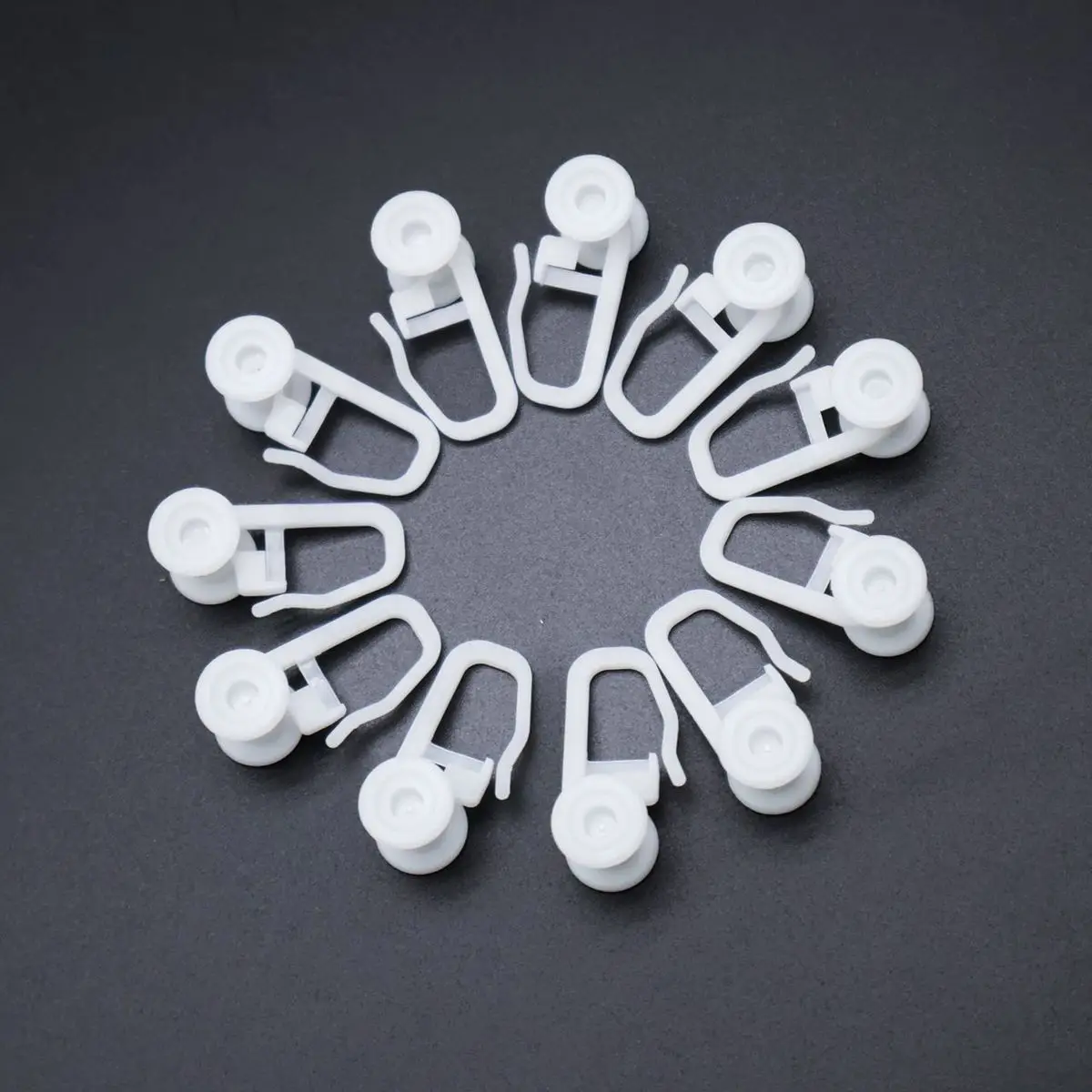 50-Piece Set Cross-Border In-Stock Curtain Straight Track Pom Rollers Silent Curtain Track Beads Track Rail Rollers Curtain Accessories