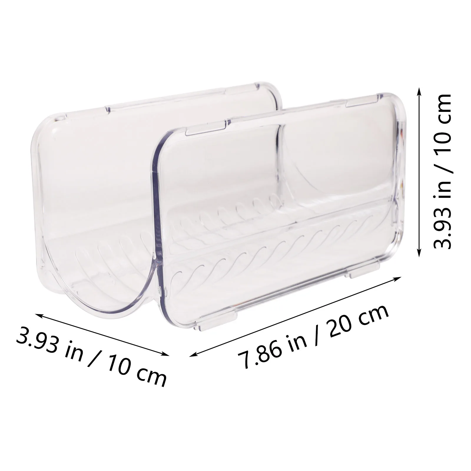 Organizzatore portaborraccia in plastica impilabile da 2 pezzi per armadietto da cucina dispensa frigorifero portabottiglie