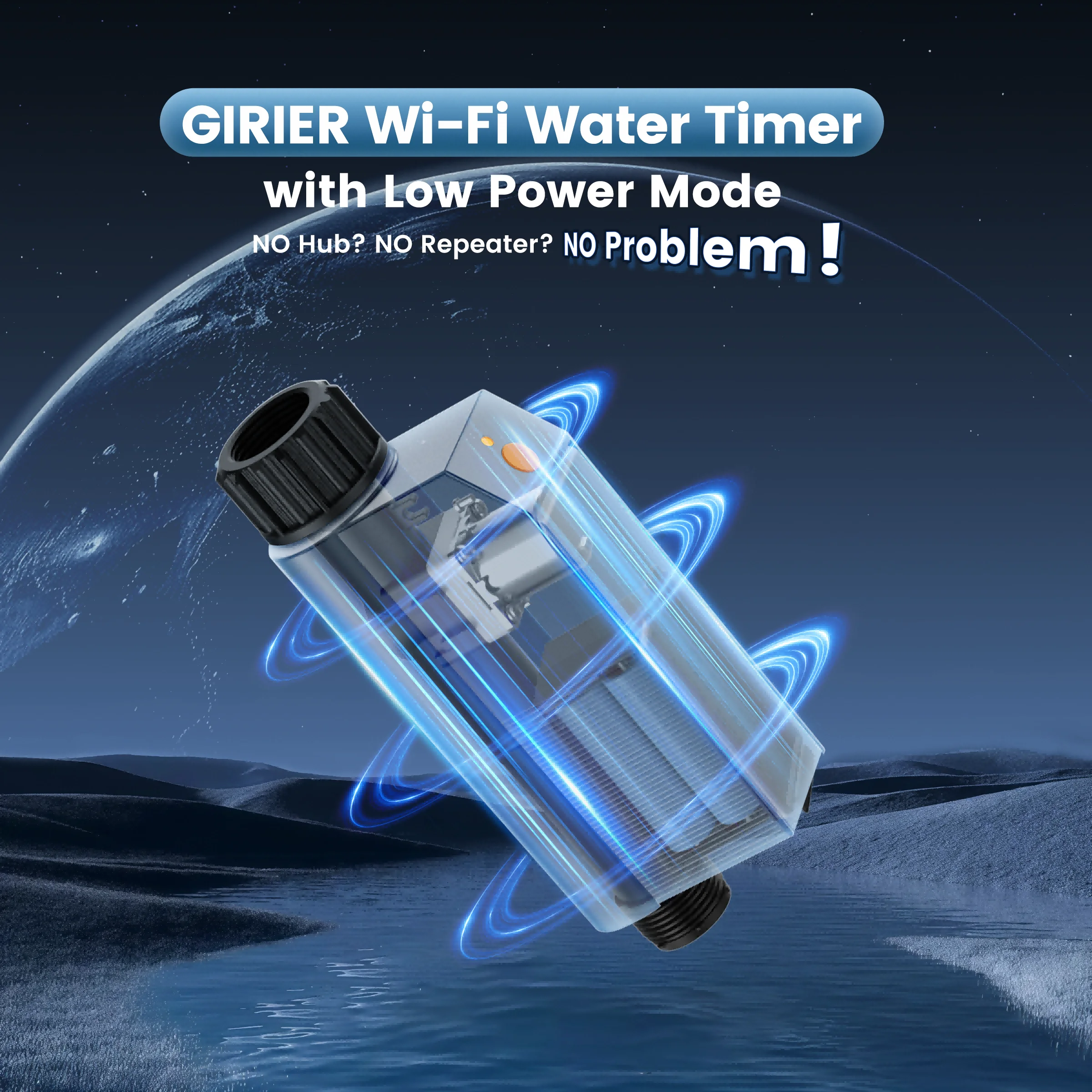 GIRIER Tuya Smart Water Timer WiFi Programmable Sprinkler Timer for Garden Hose Drip Irrigation No Hub Required Works with Alexa