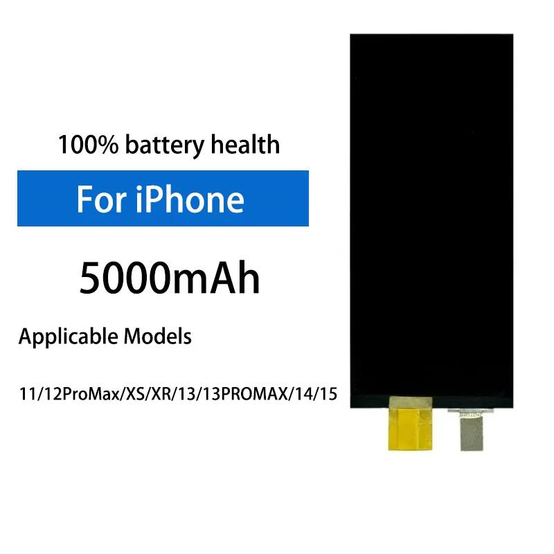 

High Capacity 5000mAh 4.2V Replacement Battery Safe and Durable For Apple IPhone 11 Pro Max 12 13 Mini 14 Plus 15