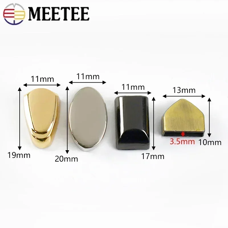 10-30Pcs Metal Zipper Stopper with Screw Bag Zip Tail Clip Buckles Cords Lock Stoppers Zips End Clips
