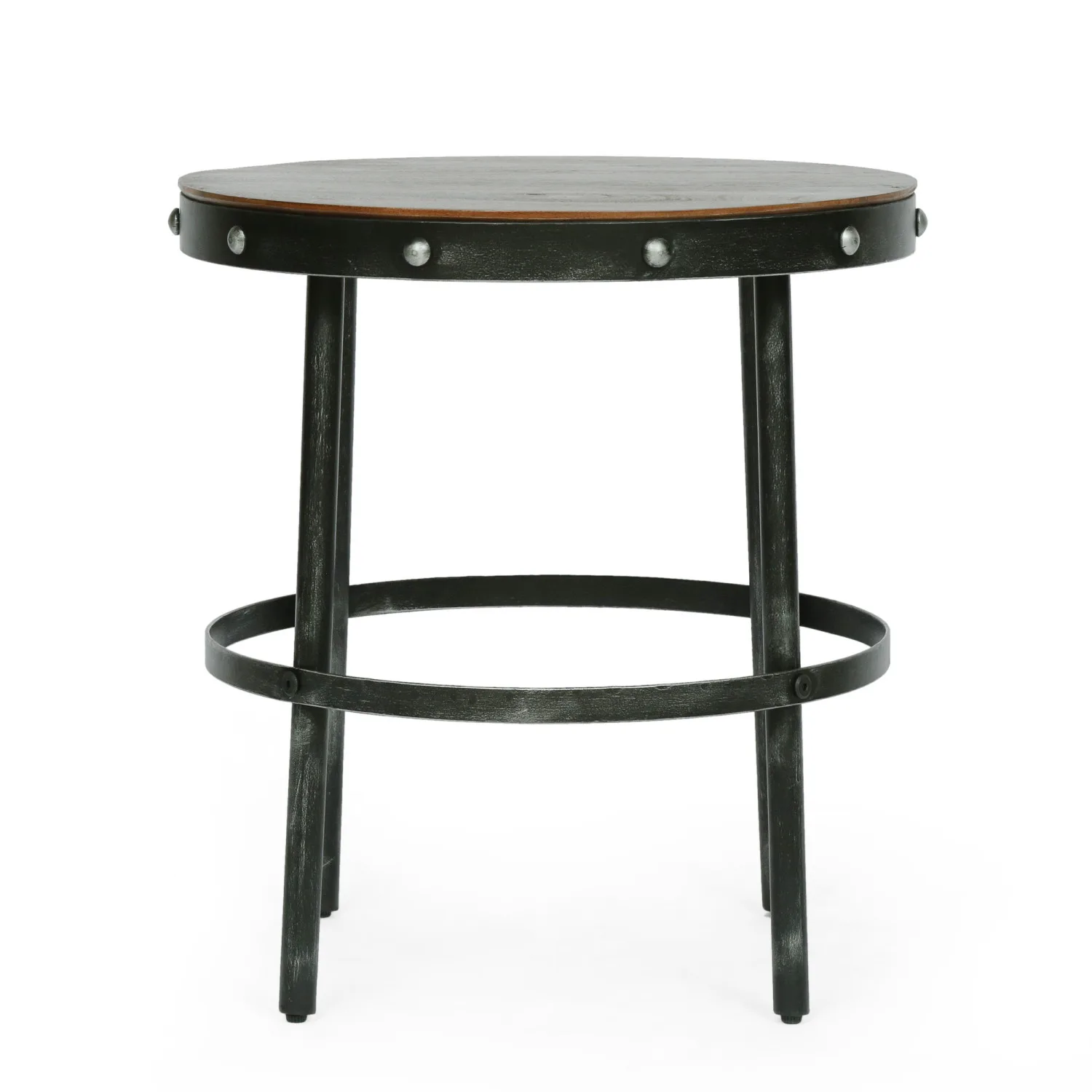 RIVET Side Table - Modern Industrial End Table for Living Room or Bedroom