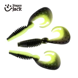 HappyJack 2024 NEW Curly Body  Soft Bait Bass Lure Isca 15pcs5.5cm Top Selling Fishing Lures Pesca Carp Fishing Artificial