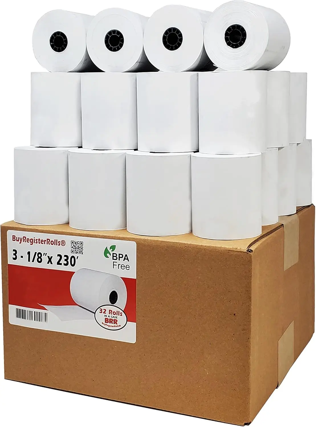 

32 Rolls Thermal Paper 3 1/8 x 230 for Clover POS, Star Micronics Printers - Compatible with SCP700 TSP100 TSP300