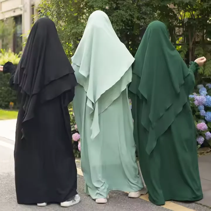 Eid Djellaba Ramadan Muslimische Frauen Hijab Kleid Gebet Kleidungsstück Islam Kleidung Burka Kaftan Abaya Khimar Jalabiya Kebaya Outfits