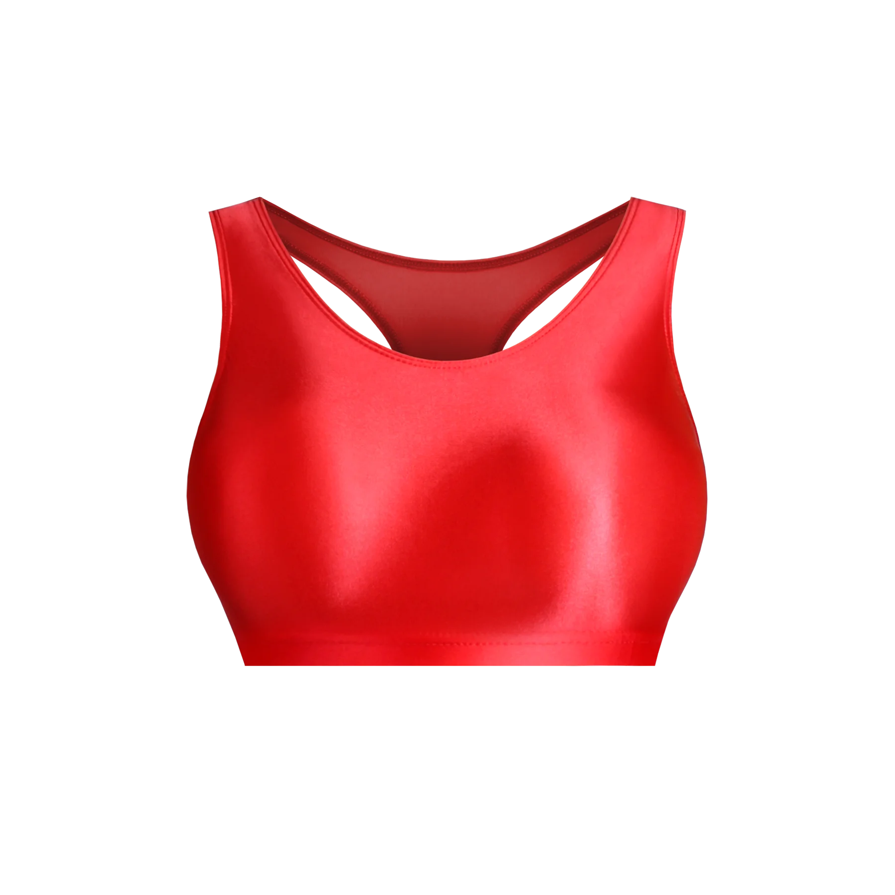 Women Round-Neck Tank T-Shirt Shiny Satin Glossy Tops Summer Blouse Yoga Fitness Vest Camisole