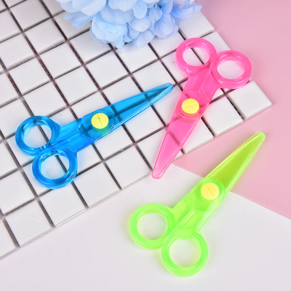 Kids Safety Scissor Paper Cutting Plastic Scissors Figured Scrapbooking Craft Scissor Children Handmade Toys Student Stationery