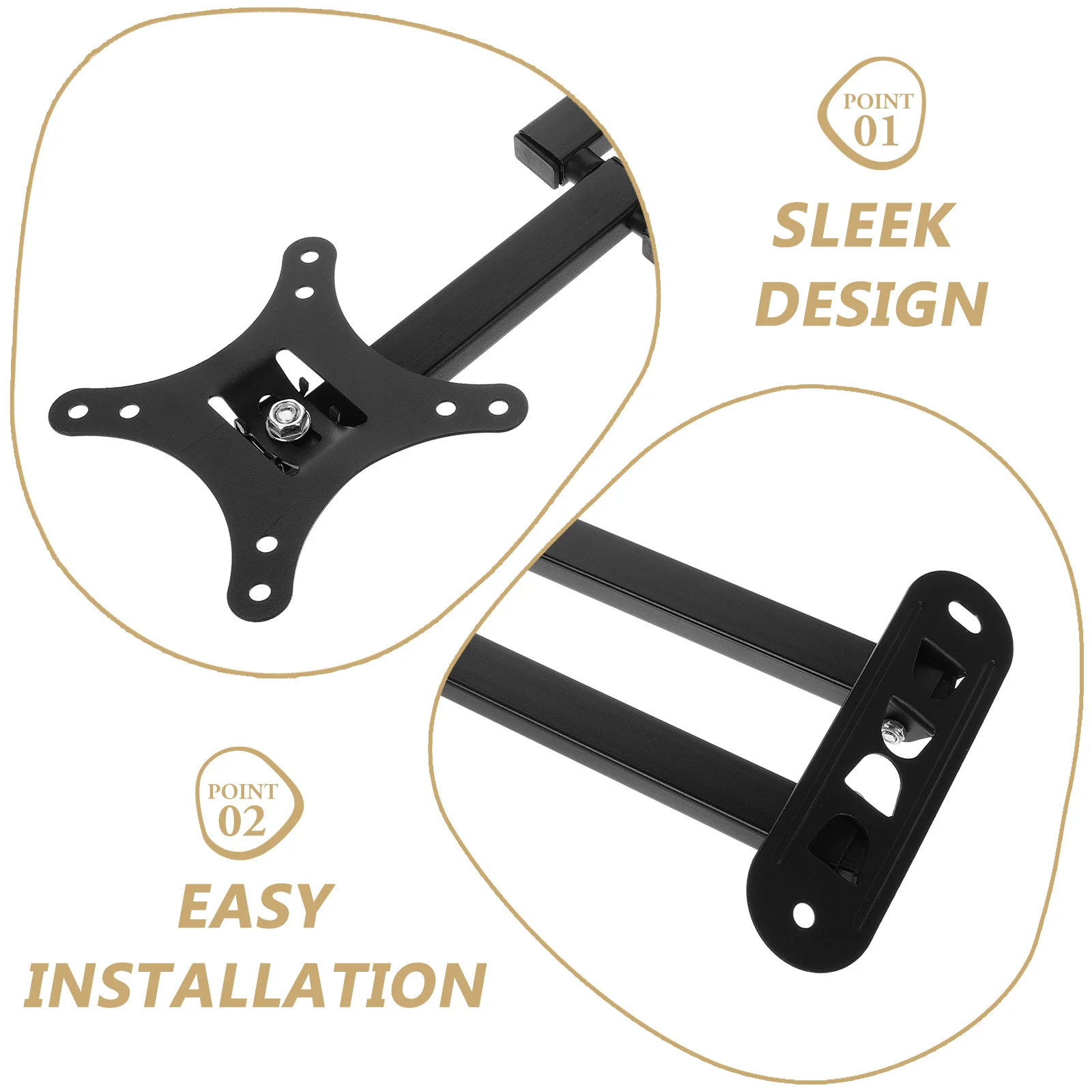 

Display Mount For 14-Inch Tvs Extension Arm Articulating Wall Bracket Swivel Tilt Lcd Monitor Holder Wall Mount