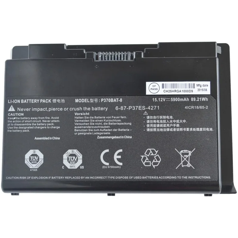 Original battery Applicable CLEVO P370BAT-8 6-87-P37ES-4271 P370SM-A P377SM-A P370SM3