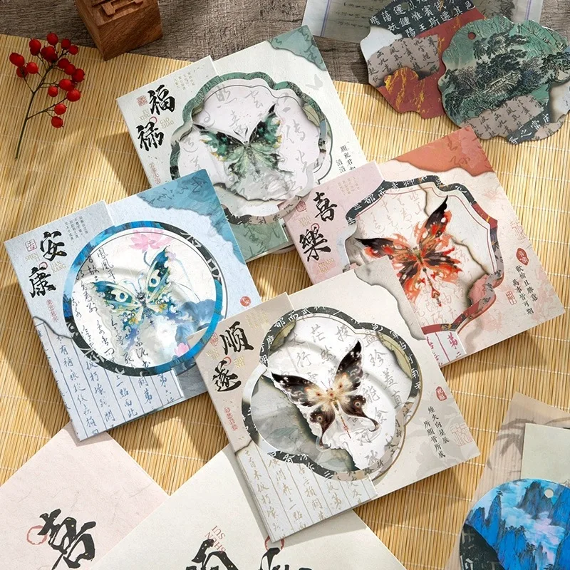 Customized. Rotating Invitation Card Window Folding Customized Picture Niche Retro Window Flower Hollow Blessing Greet