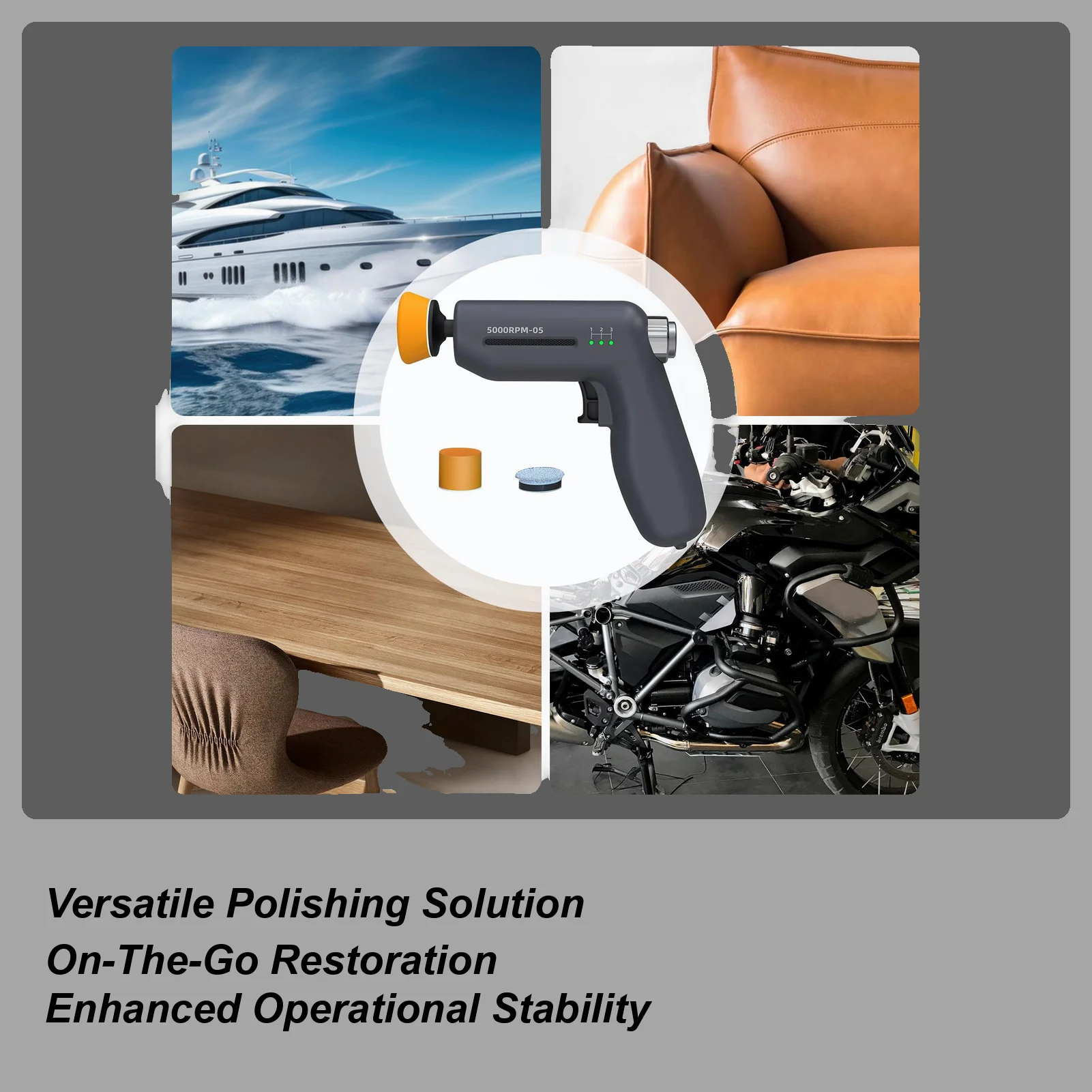 

Car Buffer Polisher Waxer 12V Low-Noise Automotive Waxing Device Car Polisher For Boat Sanding For Trailer RV Truck Automotive