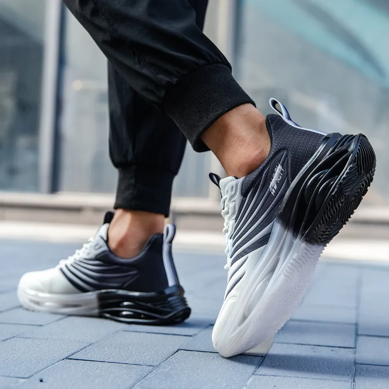 YRZL Men's Running Shoes Lightweight Slip Sneakers Breathable Mesh Man Shoes Wear Resistant Soft Sole Shoes for Man Big Size 47