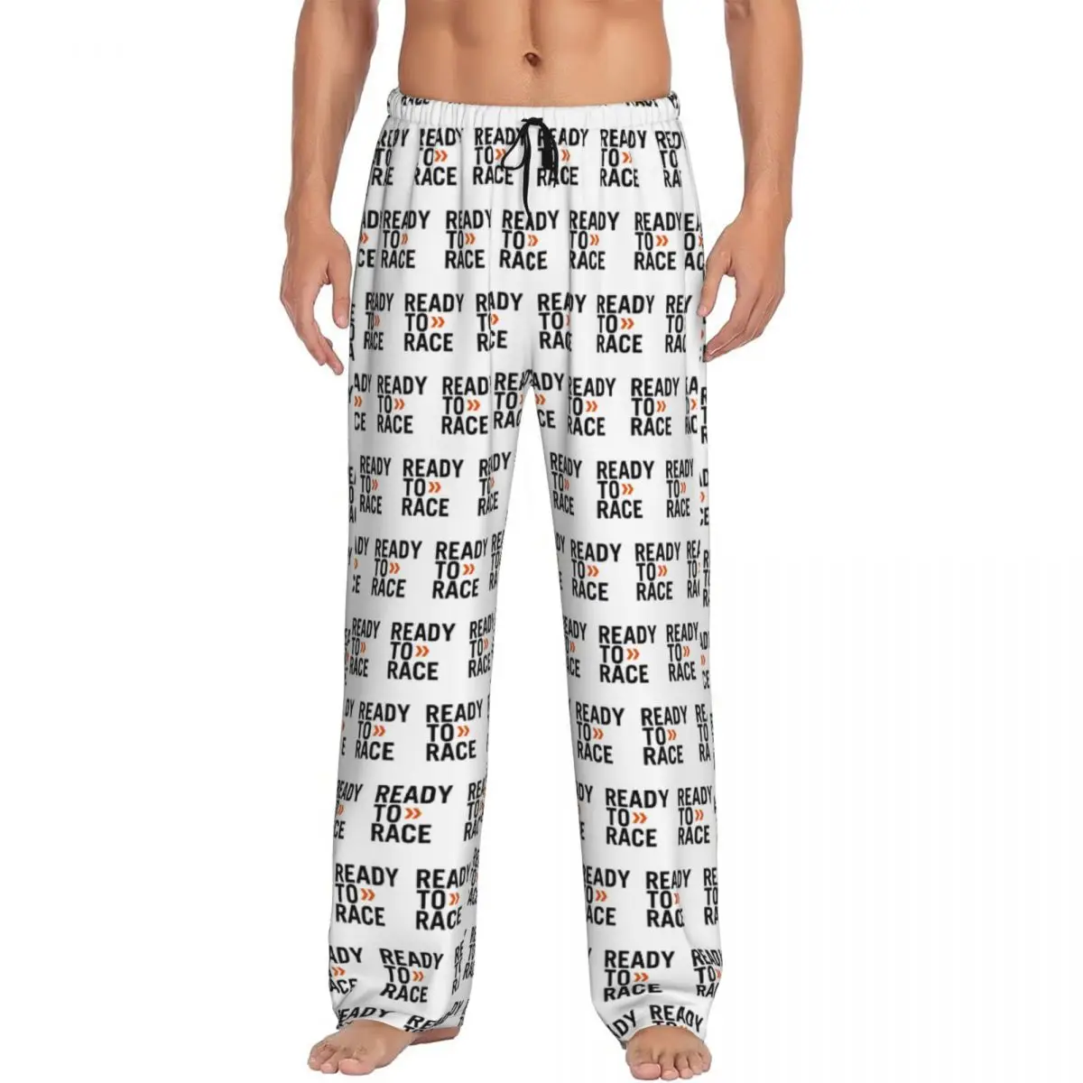 

Custom Printed Men Ready To Race Pajama Pants Racing Motorcycle Biker Sleepwear Sleep Lounge Bottoms with Pockets