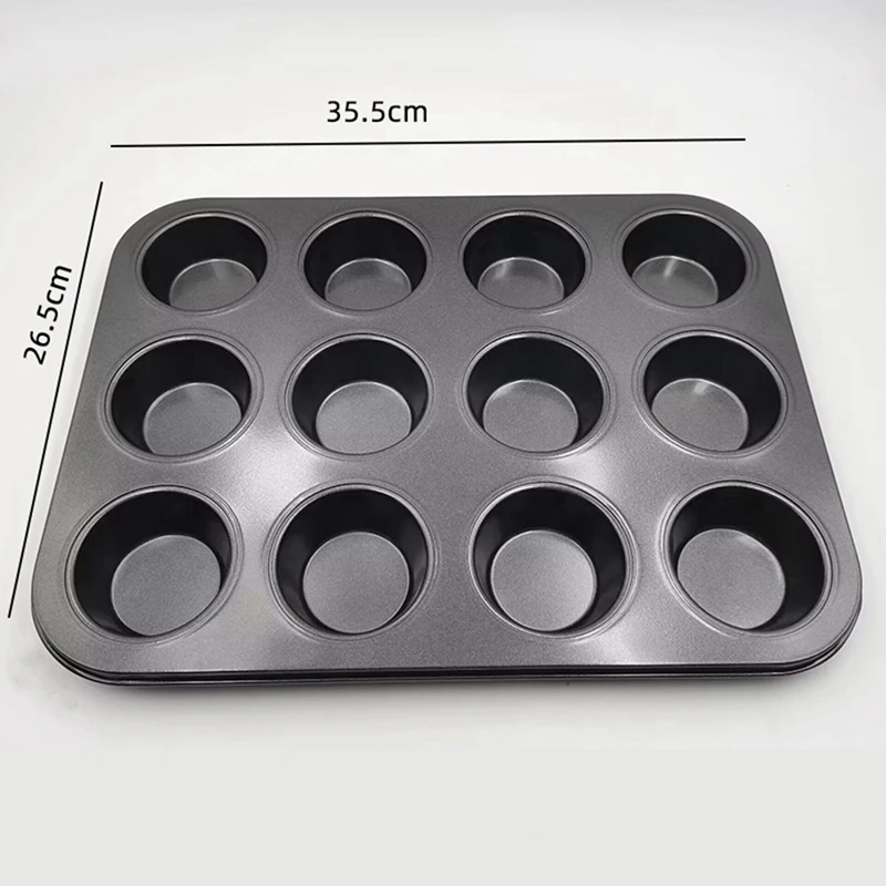 3 Pack Nonstick Muffin Pan Carbon Steel Cupcake Pan Cake Baking Mold Muffin Tin Easy To Clean Muffin Tray Bakeware 6/12/24 Cup