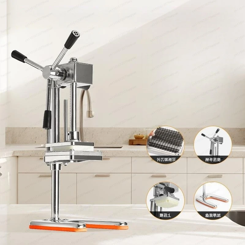 French Fries Cutter – Stainless Steel Potato Slicer for Home & Commercial Use, Radish & Cucumber Vegetable Cutter