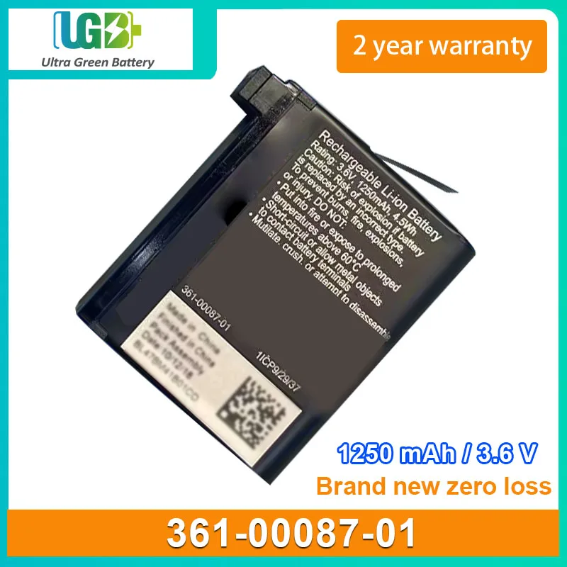 

UGB New 361-00087-01 Battery For GARMIN VIRB Ultra30 digital camera battery 3.6V 1250mAh 4.5Wh