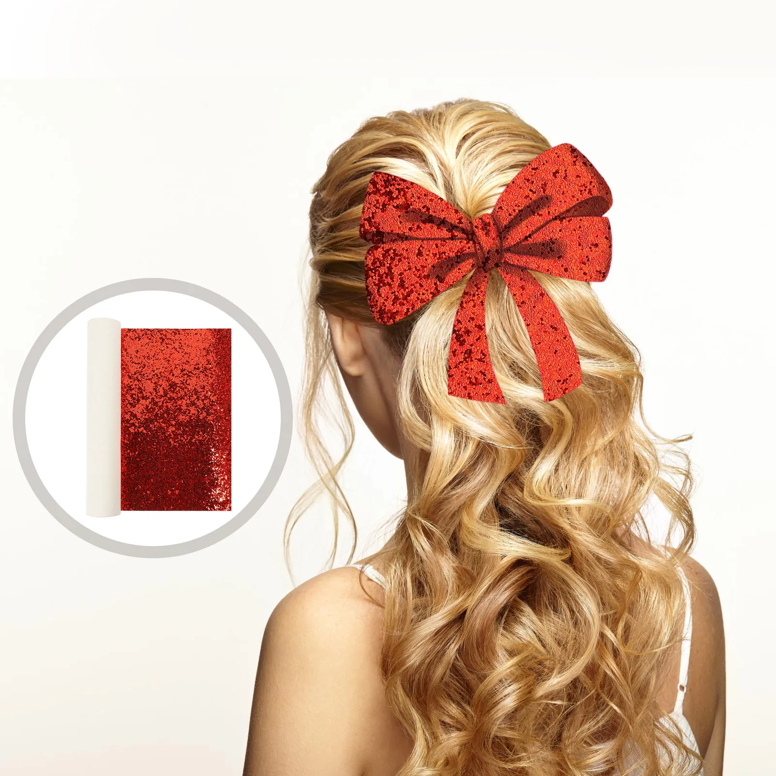 

Shiny Sequin PU Glitter Fabric Sheet DIY Sewing Supplies Handmade Bag Earrings Craft Decorative Material Bright Color