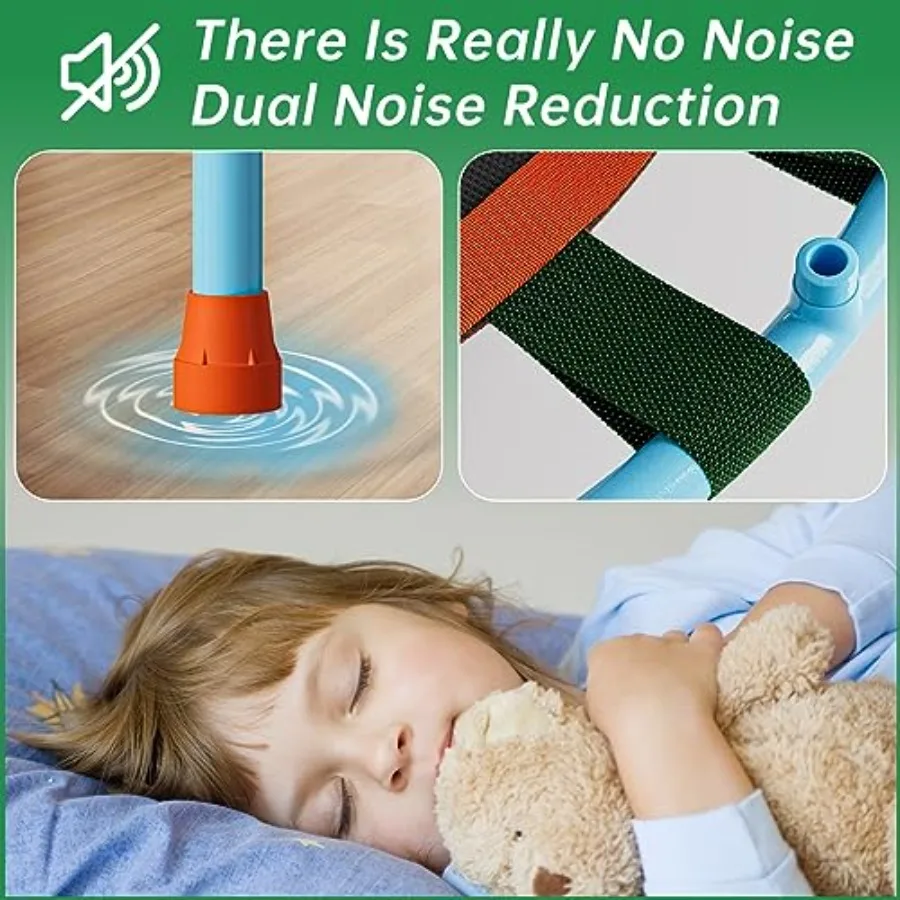 ترامبولين قابل للطي مقاس 38 بوصة للبالغين ونظام زنبركي عالي الارتداد مع مقابض إسفنجية قابلة للتعديل وغطاء مبطن آمن #2