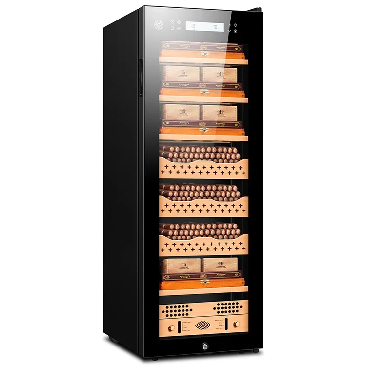 

%a for 168C1 Constant temperature and humidity cigar humidor, compressor air-cooled Beech wood frame cigar cabinet
