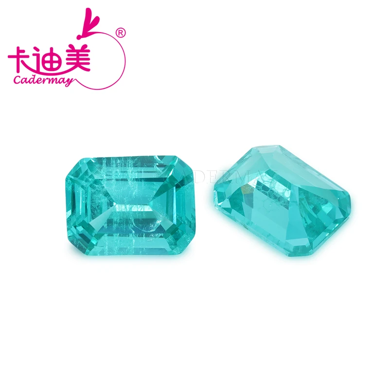 Emerald Cut  Paraiba Yttrium Aluminum Garnet Loose Stone YAG Gemstone For Wedding Fine Jewelry Making DIY