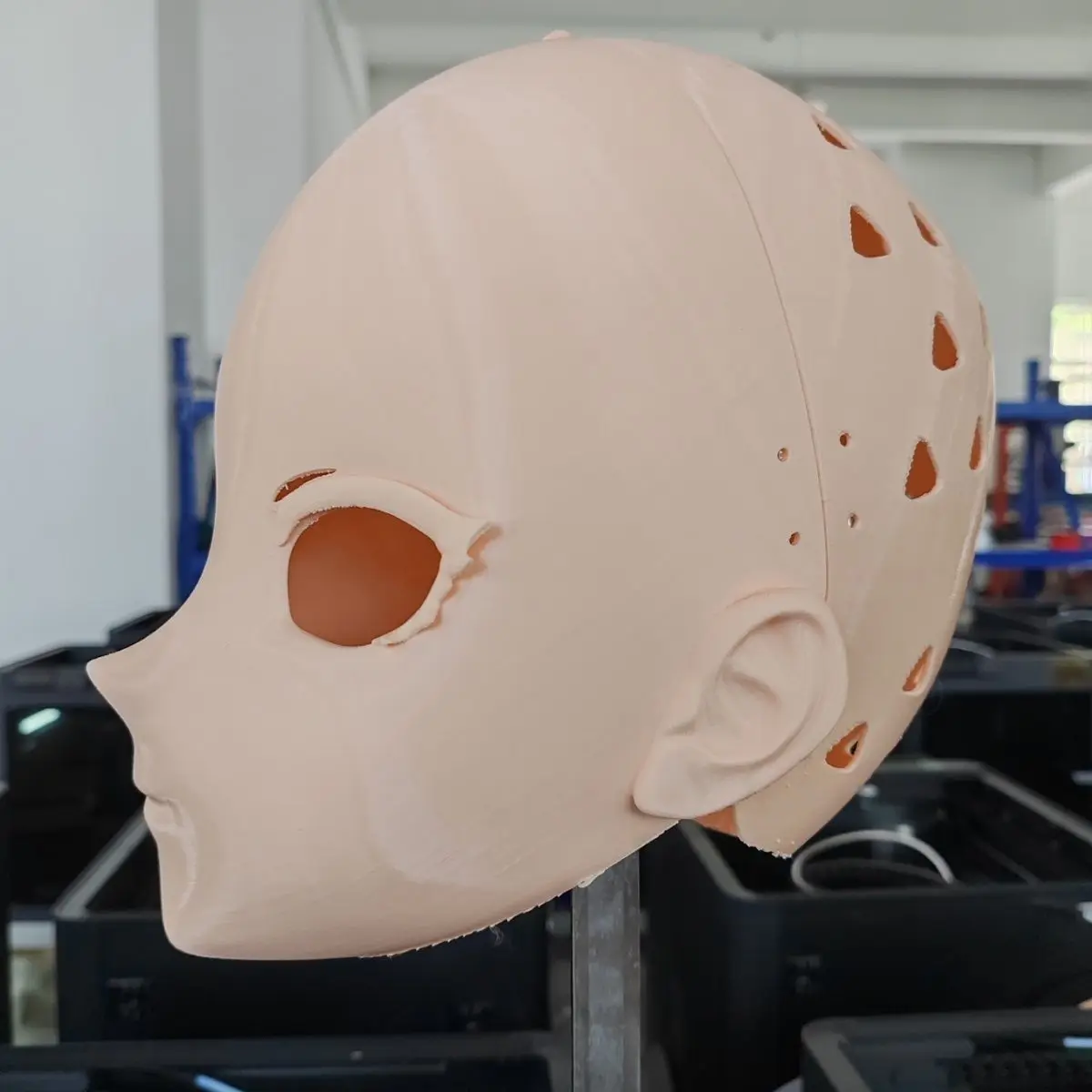 Customize Character Boy/Bily Kigurumi Half Head with Lock Anime Cosplay Kigurumi Mask COS Headgear