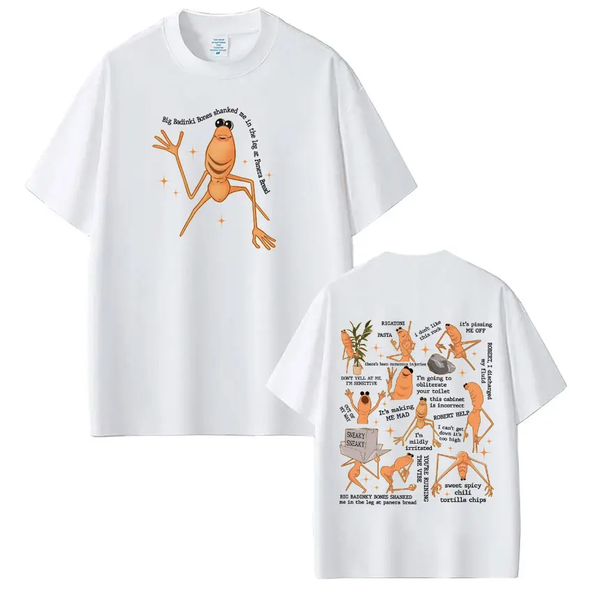 The Worm File Robert Help Marcus Funny Meme Tees Men Women Harajuku Clothing T-shirts  Cotton Casual Hip-hop T-shirts Streetwear