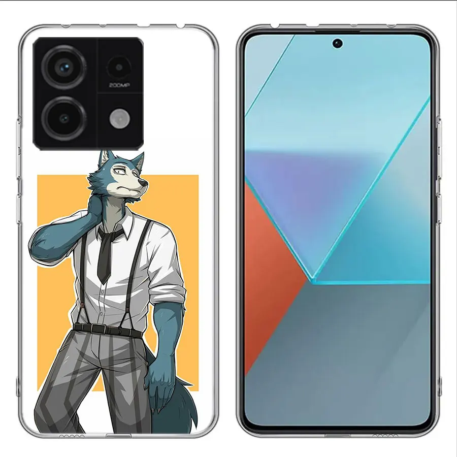 Beastars Legosi Clear Phone Case For Xiaomi Redmi Note 11 11S 11T 11E 10 10S 9 9S 9T 8 8T Pro 7 K70 K60 K20 TPU Pattern Soft Fun