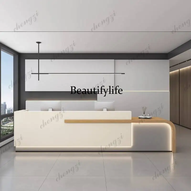 PPP Wood Vintage Reception Desks Checkout Boutique Drawers Corner Reception Desks Luxury Modern Recepcion