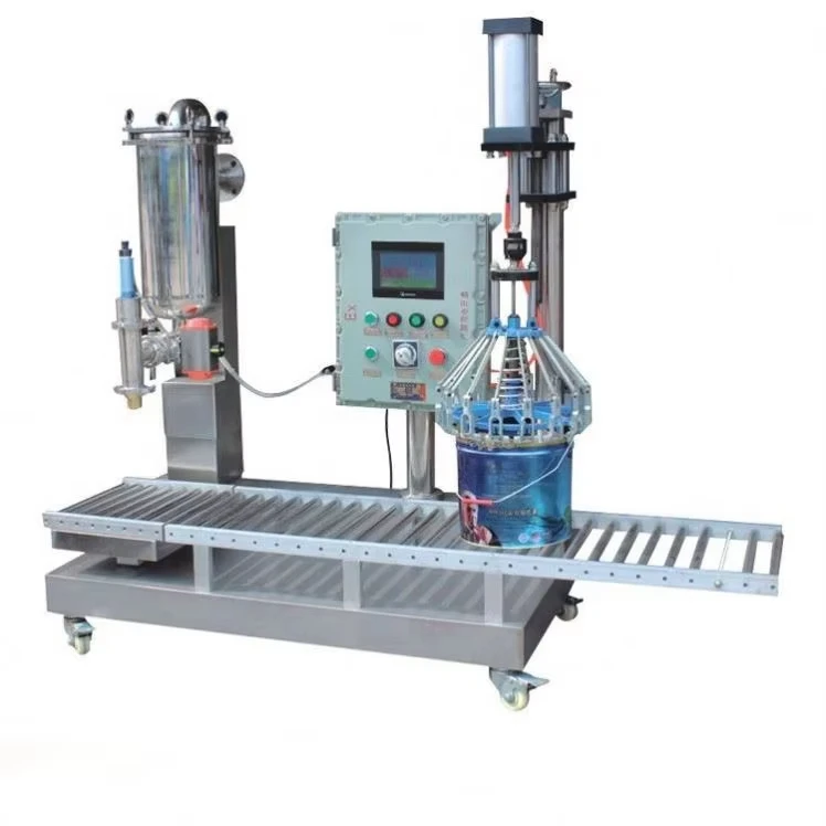 Pigment Coating Putty Filling Machine 5-20 Liters Gallon Semi Automatic Filling Machine Paint  Resin Paint Filling Machine