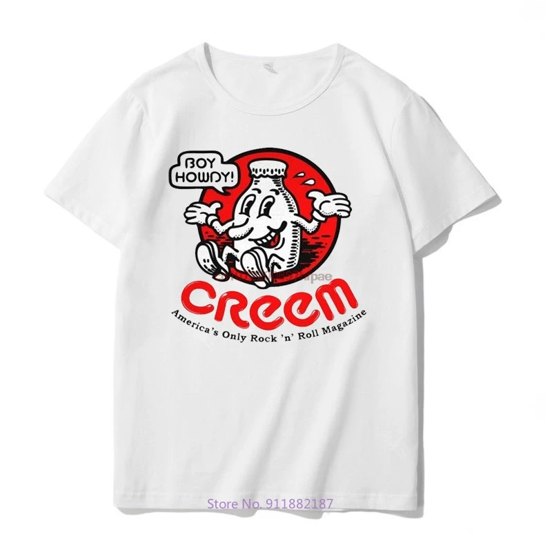 Camisetas gráficas de moda con reimpresión Creem rara de revistas de los años 70, camisetas de manga corta de algodón, nuevas camisas y camisetas de