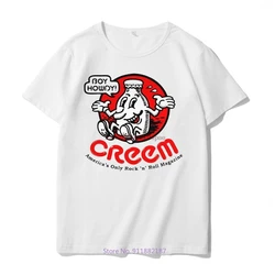 Camisetas gráficas de moda con reimpresión Creem rara de revistas de los años 70, camisetas de manga corta de algodón, nuevas camisas y camisetas de verano