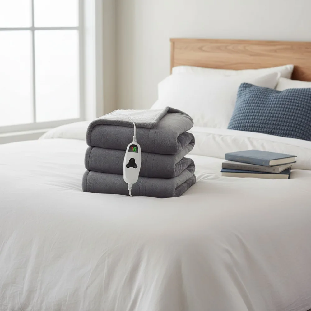 

Electric Heated Throw Blanket 50x60 Inch, 10 Heat Levels Auto-Off, Fleece Soft for Christmas Gifts Seniors