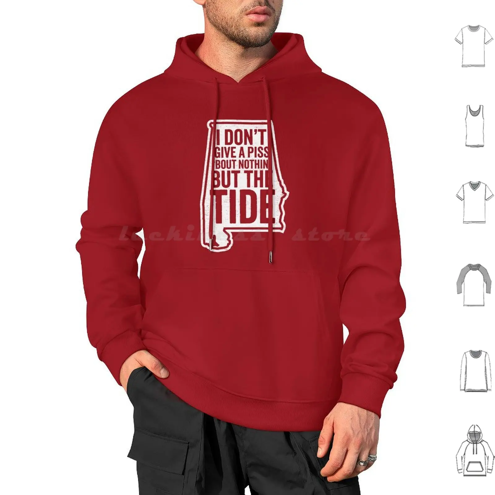 I Don't Give A Piss About Nothing But The Tide-Football Hoodies Long Sleeve Football Bama College Football Crimson Funny