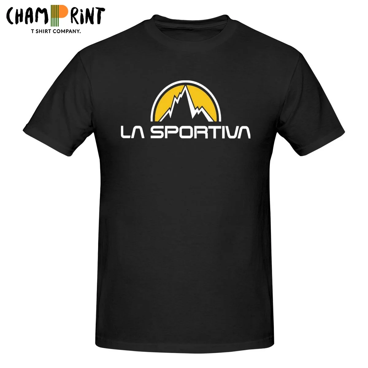 Camisetas de algodón de La SPORTIVA para hombre, camisa de manga corta con cuello redondo, ropa de verano