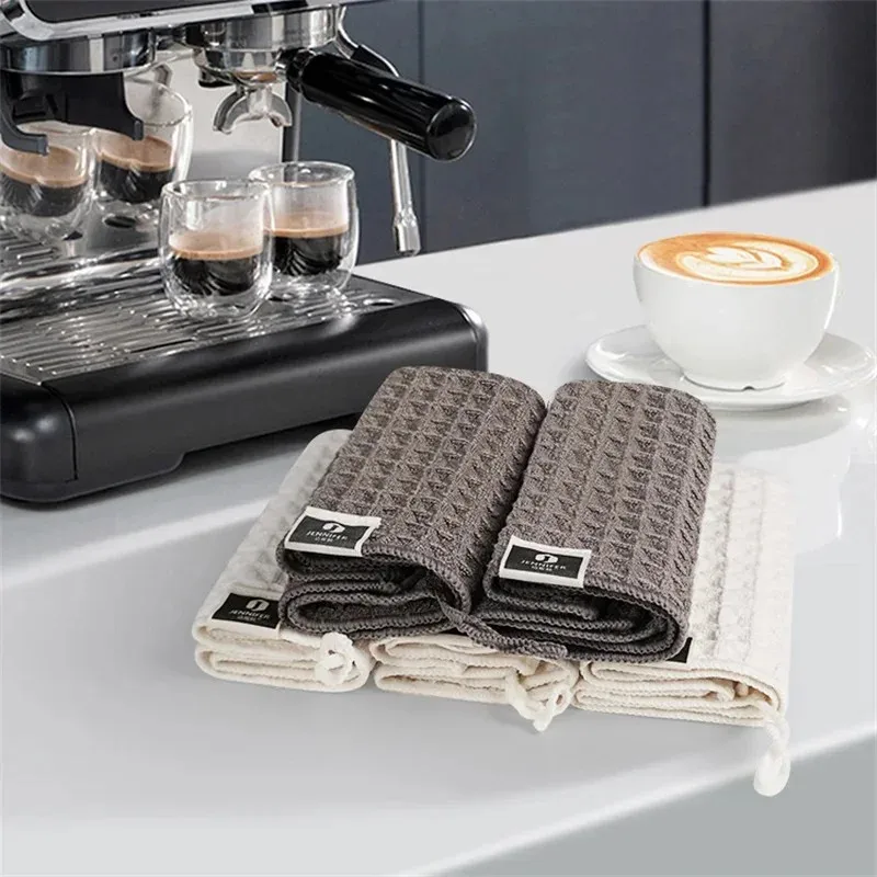 Kaffeebar Quadratische Reinigungstücher Barista-Tuch, Espresso-Kaffee-Reinigungszubehör Weiche Saugfähige Küchenaccessoires