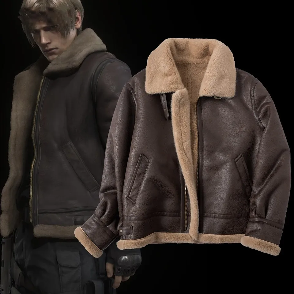 バイオハザード RE 4 レオン・スコット コスプレ衣装 ブラウン