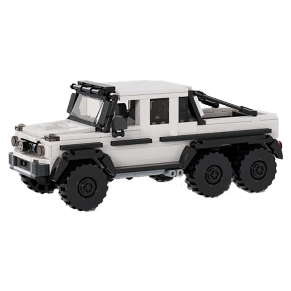 MOC AMG G63 6x6 트레일러 빌딩 블록, 럭셔리 오프로드 차량 빌딩 블록, 어린이 장난감, 성인 선물, 크리스마스 선물